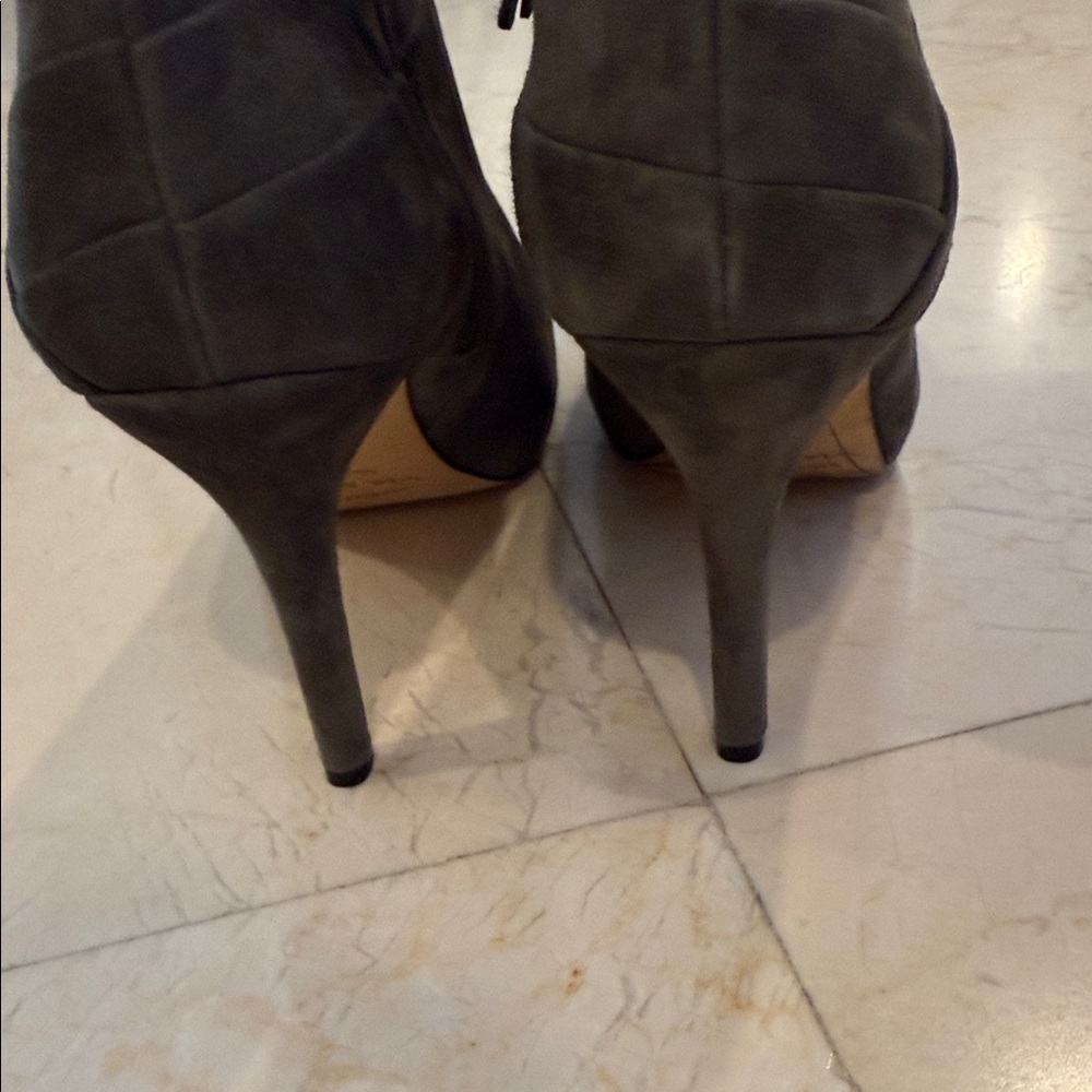 Via Spiga Dark Gray Heeled Boots - Picture 6 of 10